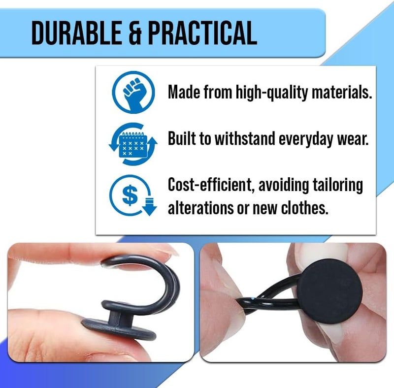 Mobi Lock 10 Pcs Pants/Trousers Button Extender Set - Flexible Waist Extenders - Instant Waistband Expansion for Men and Women - No Sewing Required - Image 5